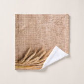Bathroom Handdoekset Tarwe op Burlap Sack Country  Bad Handdoek (Wasdoekje)