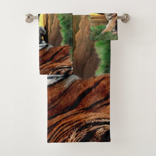 Bathroom-handdoekset van tijger en Cub Digital Edi Bad Handdoek (Insitu)