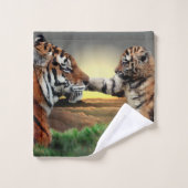 Bathroom-handdoekset van tijger en Cub Digital Edi Bad Handdoek (Wasdoekje)