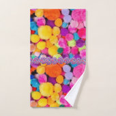 Bathroom-handdoeksets kleurrijke poms bad handdoek (Handdoek)