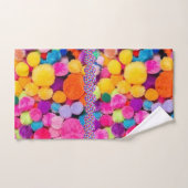 Bathroom-handdoeksets kleurrijke poms bad handdoek (Handdoek)