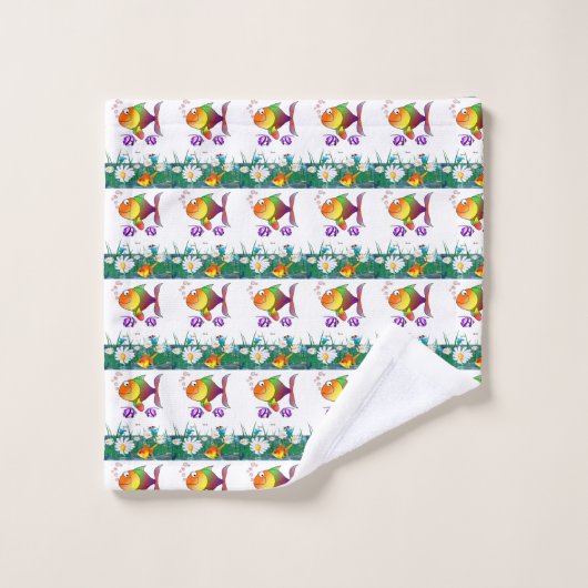 Bathroom-handdoeksets Vissen Bad Handdoek (Wasdoekje)