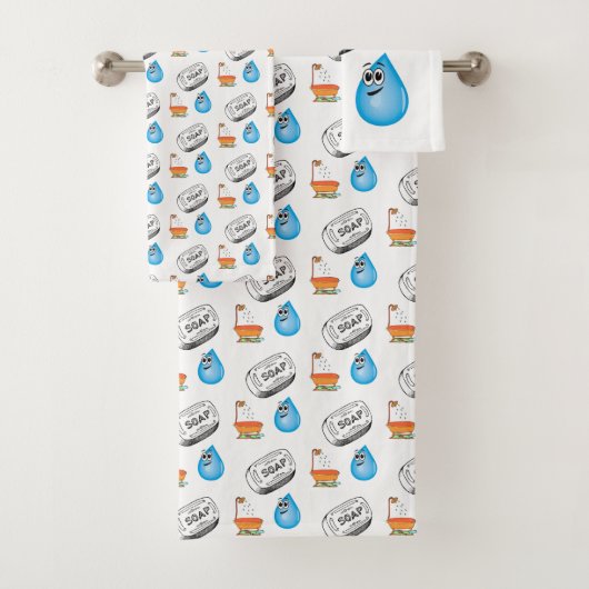 Bathroom-handdoeksets zeep bad handdoek (Insitu)