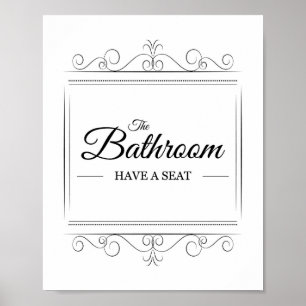 Bathroom heeft een  badkamer met een stoel poster