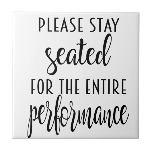 Bathroom Humor Sign, Toilet Humor Ceramic Tegel Tegeltje (Voorkant)