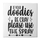 Bathroom Humor Sign, Toilet Humor Ceramic Tegel Tegeltje (Voorkant)