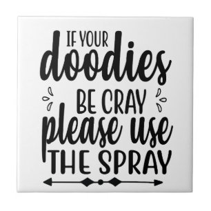 Bathroom Humor Sign, Toilet Humor Ceramic Tegel Tegeltje