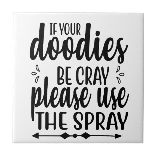 Bathroom Humor Sign, Toilet Humor Ceramic Tegel Tegeltje (Voorkant)