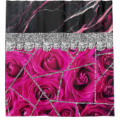 Bathroom Interior Design Home Black Glitter Marble Douchegordijn (Voorkant)