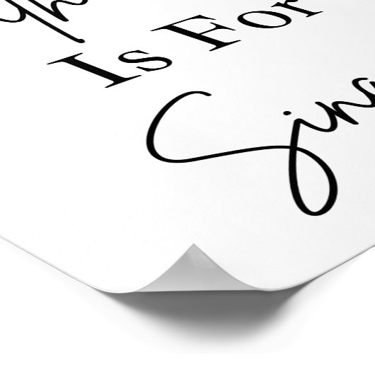 Bathroom is voor het zingen van de muur poster (Hoek)