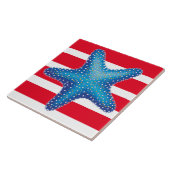 Bathroom keramische tegels - Blauwe staarvis Tegeltje (Zijkant)