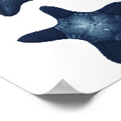 Bathroom-kunst van het strand van Starfish Beach Poster (Hoek)