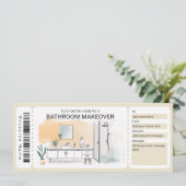 Bathroom Makeover Gift Certificate Kaart (Staand voorkant)