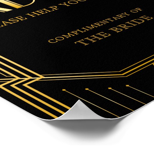 Bathroom-mandje voor vrouwen | Gatsby Art Deco Poster (Hoek)