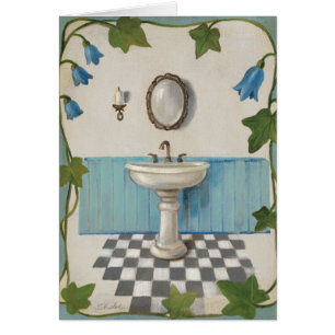 Bathroom met Floral Border
