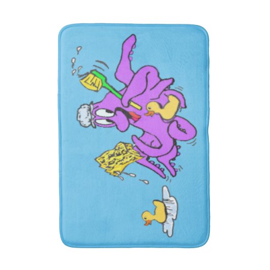 Bathroom Octopus  Bath Mat (Voorkant Verticaal)