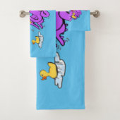 Bathroom Octopus Cartoon Bath Towel Set Bad Handdoek (Insitu)