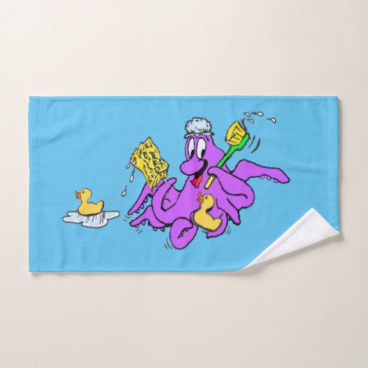 Bathroom Octopus Cartoon Bath Towel Set Bad Handdoek (Handdoek)