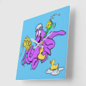 Bathroom Octopus Clock Vierkante Klok (Hoek)