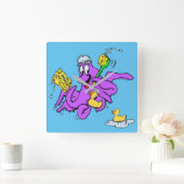 Bathroom Octopus Clock Vierkante Klok (Huis)