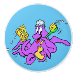 Bathroom Octopus  keramische schedel Knop