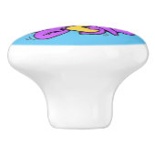 Bathroom Octopus  keramische schedel Knop (Zijkant)