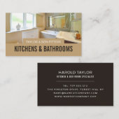 Bathroom Portrait, Kitchen & Bathroom Fitter Visitekaartje (Voorkant / Achterkant)