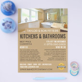 Bathroom Portret, keuken en badkamer Fitter Flyer (Enkel)