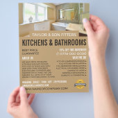 Bathroom Portret, keuken en badkamer Fitter Flyer (Hand)