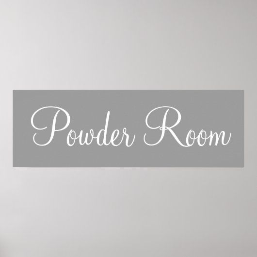 Bathroom Powder Room Wall Art Poster Afdrukdecor (Voorkant)