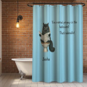 Bathroom Privacy With Cat Shower Curtain Douchegordijn