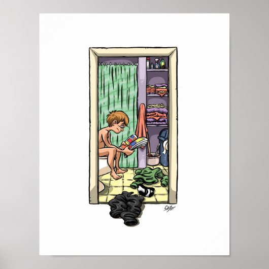 Bathroom Reading Poster (Voorkant)