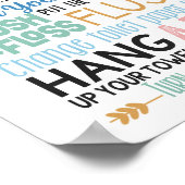 Bathroom Regels Kinder muur Poster (Hoek)