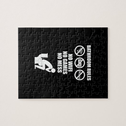 Bathroom-regels Legpuzzel (Horizontaal)