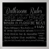 Bathroom-regels Poster (Voorkant)
