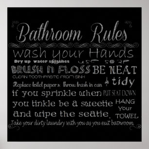 Bathroom-regels Poster
