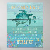 Bathroom Regels Snel op Turf Poster (Voorkant)