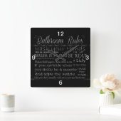 Bathroom-regels Vierkante Klok (Huis)