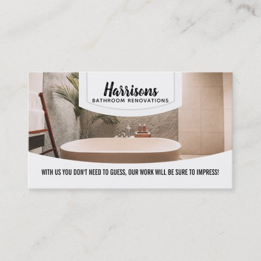 Bathroom Renovatie Slogans Visitekaartjes (Voorkant)