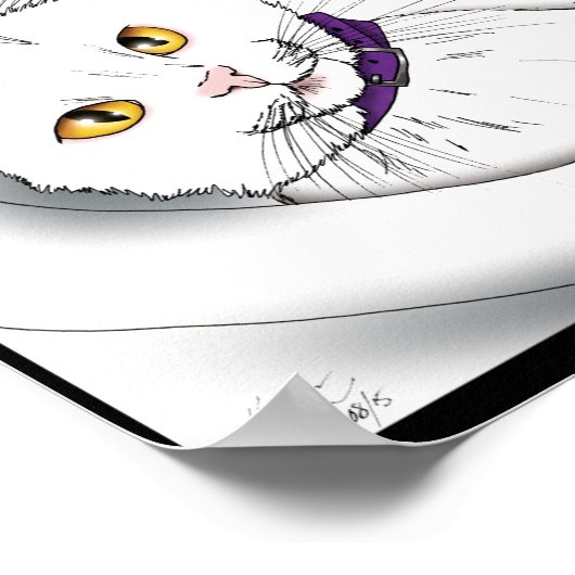 Bathroom Roze Cat Poster (Hoek)