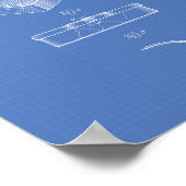 Bathroom Scale 1938 Patent Art Blueprint Poster (Hoek)