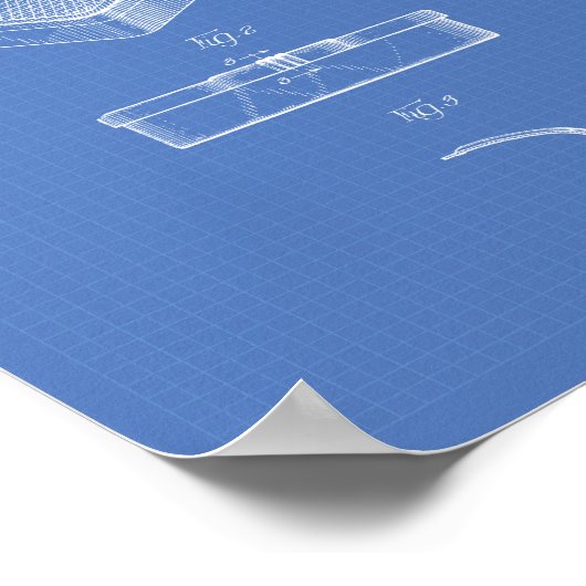 Bathroom Scale 1938 Patent Art Blueprint Poster (Hoek)