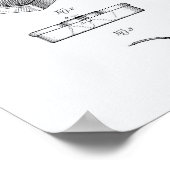 Bathroom Scale 1938 Whitepaper over patentkunst Poster (Hoek)