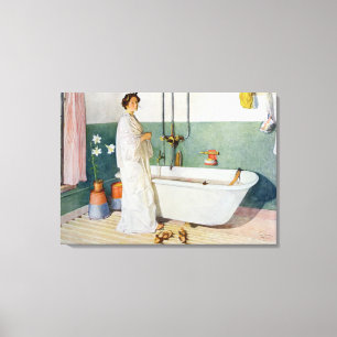 Bathroom Scene - Lisbeth, pub in 'Lasst Licht Hin' Canvas Afdruk
