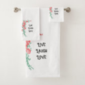 Bathroom set Live Laugh Love Guest Bathroom Bad Handdoek (Insitu)