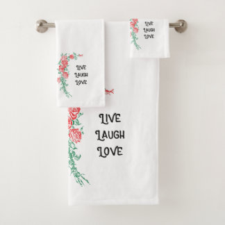 Bathroom set Live Laugh Love Guest Bathroom Bad Handdoek