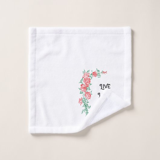 Bathroom set Live Laugh Love Guest Bathroom Bad Handdoek (Wasdoekje)