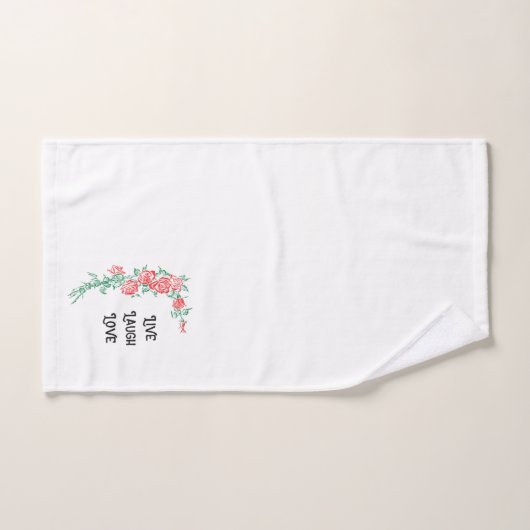 Bathroom set Live Laugh Love Guest Bathroom Bad Handdoek (Handdoek)