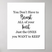 Bathroom Sign Brush your Teeth Poster (Voorkant)