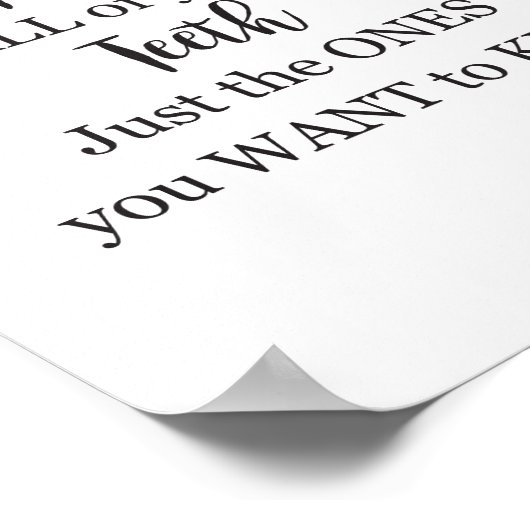 Bathroom Sign Brush your Teeth Poster (Hoek)